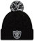 New Era Offizielle NFL Damen-Beanie-Mütze mit Zopfmuster, Einheitsgröße, Las Vegas Raiders, Schwarz, Einheitsgröße
