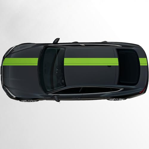 Kiwistar - Autoaufkleber Rallye Streifen - 23 x 400 cm - grün glänzend - selbstklebend - Viperstreifen für Auto, Motorhaube, Karosserie - Tuning Aufkleber Racing Deko