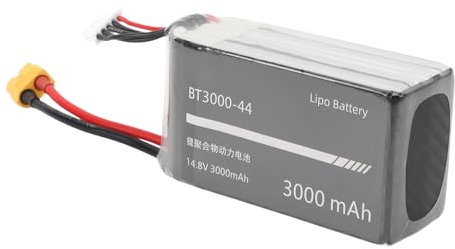Dilwe RC Hubschrauber Batterie, 14,8 V 3000 MAh Lithium Batterie Ersatz für Flywing BELL206 für UH1 RC Hubschrauber
