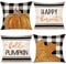 ZWJD Kissenbezug Herbst 50x50 4er Set Herbst Dekoration Kissenhülle Herbst Deko Leinen Kissenhüllen Ahornblätter Kürbis Kissen für DekoSofa Home Garten Schlafzimmer Dekokissen Kissenbezüge 50x50 cm