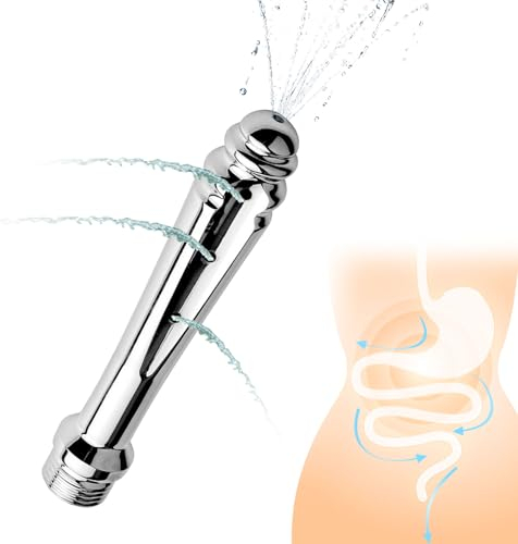 Douche Anale,Lavement Anal,Aluminium Douche System,Lavement Colon Et Intestins,Poire Lavement Rectale,Poire À Lavement Intime,Poire De Lavement Intime Anus Douche Pour Femmes Hommes,7 Trous,Silver