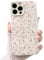 NITITOP Compatible with iPhone 15 Pro Max Case Cute Flower for Women Girls Floral Light Pink Rose Design Vintage Shockproof Soft Girly Slim TPU Fashion Protective Phone Cover - Light Pink