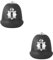 Alasum 2 Stk Polizeimütze Britische Bobby-mütze Polizistenkostüm Für Männer Halloween-partyhüte Deko-accessoire Mit Schwarzem Kopf Halloween Cosplay Polizeihut Halloween- Plastik