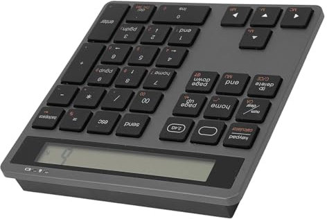 Kikumi Bluetooth Nummernblock 2,4 G USB Wireless Numpad Numpad Dual Mode 34 Tasten für Laptop Desktop