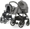 my junior® MIYO² 2in1-Kinderwagen | verstellbare Allrad-Federung | Integrierte Reflektoren | 360° unplattbare Luftkammerreifen | Babywanne klappbar, ventiliert, Wippfunktion - Cool Grey