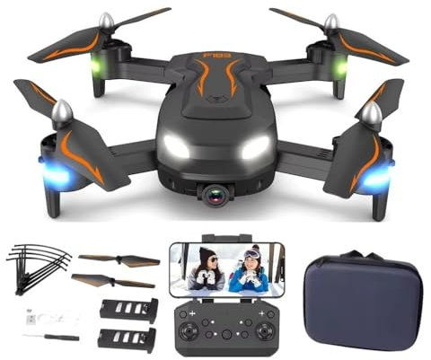 Drone F183 PRO avec double caméra 4K HD drone professionnel RC Quadcopter avec deux batteries et sac portable télécommande intelligente évite les obstacles pour enfants et adultes