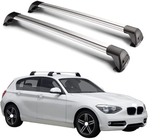 CCLXWY Aluminium Dachträger Relingträger,Dachgepäckträger Alu Relingträger 2 Stück für BMW 1 Series E87 Hatchback 2004-2011