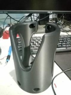 Blowtorch holder for spare bottles of propane & butane: wall mounted inc screws (Black, Shortstack)