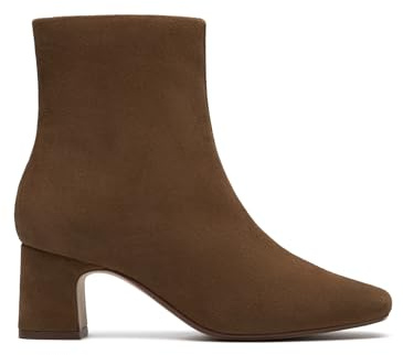 Clarks Fernie Zip Womens Walnut Suede, 4