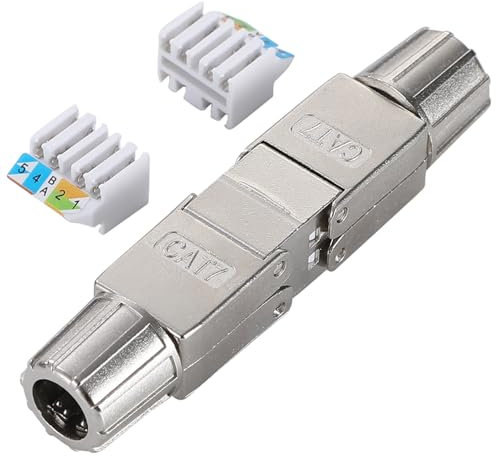 Greluma 1 Pz Accoppiatore RJ45 CAT7 senza attrezzi, estensore per cavi Ethernet PoE+ senza attrezzi per cavi di rete Cat7/Cat6A