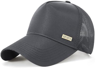 YAMEE High-Crown Baseball Cap Herren Atmungsaktive Halb-Mesh,Sommer Schirmmützen für Herren Wasserdicht Schnelltrocknend,Basecap Herren Sonnenschutz,Kappe Damen Leicht,Baseball Caps für Herren