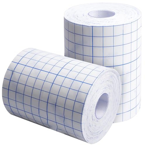 Lot de 2 rubans médicaux respirants 10 cm x 10 m - Ruban adhésif médical - Fixation élastique - Bandage non tissé pour dos, épaules, bras, poignets et cuisses