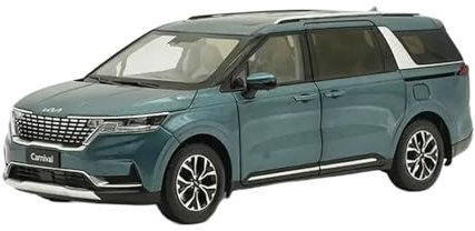 YCNXEB Miniatur Modelle 1:18 Für Kia Carnival Business Vehicle 2022 MPV Legierung Automodell Classic Collection Originalgetreue Nachbildung(Green)