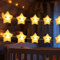 BOLWEO Sterne Lichterkette, 2M 20LED Lichterkette Batteriebetrieben Nachtlicht Sternlichterkette Lichterkette Innen für Zimmer Deko Geburtstag Party Weihnachts, Warmweiß Sterne
