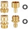 Zocipro 4Pcs Pressure Washer Adapter Set, M22-14mm to 1/4 Quick Connect Fitting Couplers, Pressure Washer Hose Fittings, Fast Connect & Disconnect for Power Washer Hose Pump 5000 PSI