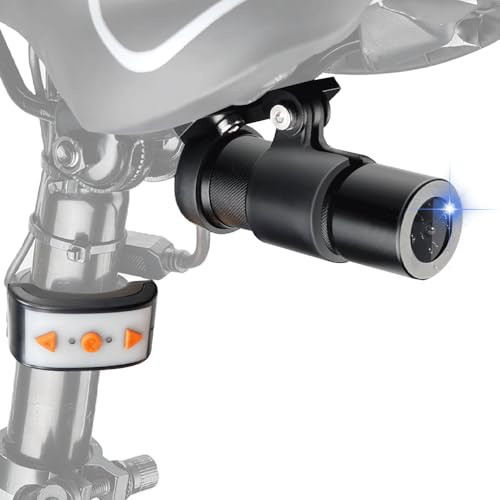 VSYSTO Bike Cycling Camera, 150° Wide Angle Rear View Camera for Bicycle, 1080P Waterpoof Action Camera with Tailllight, WiFi, Night Vision, Loop Recording, G-Sensor, Vibration Detection(Black-WD)