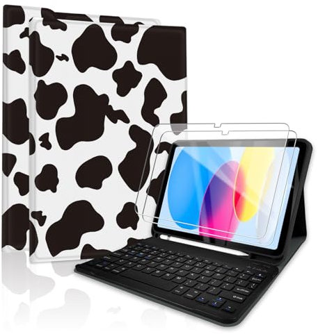 TopPerfekt Schutzhülle für Bluetooth-Tastatur, iPad 10. Generation 27,7 cm (11 Zoll) (2022) Hülle (A16) 11. / 10. Generation, 27,7 cm (11 Zoll) (2025), Hülle mit Displayschutzfolie, Stifthalter mit 2