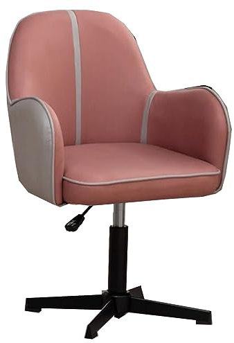 SBCGFY Ergonomischer Kreuz-Schreibtischstuhl mit Armlehnen, höhenverstellbar – Computerstuhl aus PU-Leder, 360°-Drehstuhl – Grau(/Rot)