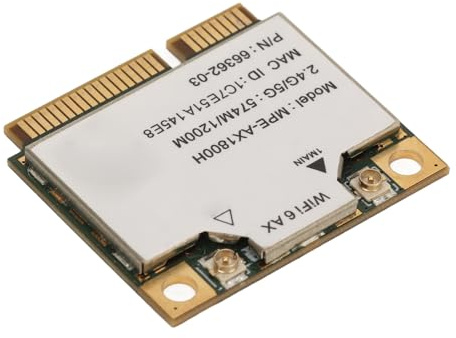 Sonew Carte WiFi 6 AX1800H avec Double Bande 2,4 GHz et 5 GHz + 5.2 pour 10/11 &, Mini Adaptateur d'interface PCIe pour Les Ordinateurs Portables