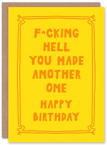 Wee Blue Coo Birthday Card F*cking Hell Made Another One Old Age Joke Funny
