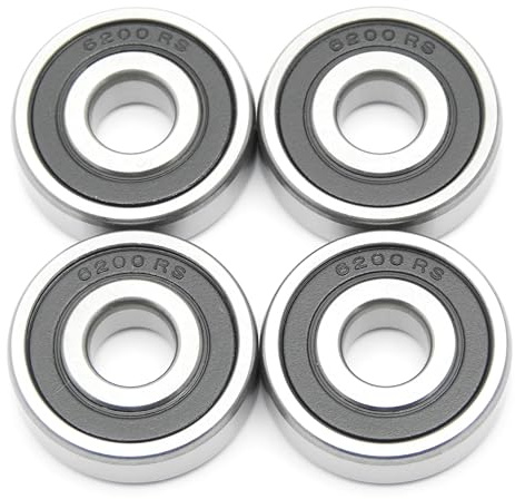 Steinfelder Normteile - 4 Stück Kugellager 6200 2RS / 10x30x9 mm Rillenkugellager 4x