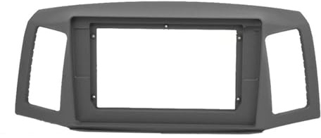Autoradio Radioblende Autoradio-Einbaurahmen 10 Zoll 2DIN Stereoanlage mit Kabelbaum und Stromkabel passend für Jeep Grand Cherokee WK 2004-2007 Auto Einbaurahmen(Only Frame)