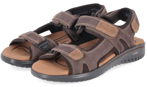 Rieker 26450-26 Herren Klassische Sandalen Leder & Textil in braun - Gr. 40