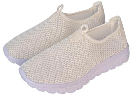 Zapatillas Deportivas Mujer Sin Cordones, Slip-On Ultraligeras, Tejido Transpirable de Malla, Suela EVA Flexible y Antideslizante, Máxima Comodidad para Caminar y Viajar