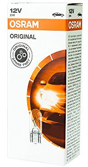 10x OSRAM GLÜHBIRNEN 12V 2W W2.1x9.5d INSTRUMENTENBELEUCHTUNG ANZEIGELAMPE