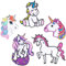 i-Patch - Patches - 0054 - Applikationen - Stickerei - Einhorn - Pferd - Pony - DIY - Sticker - Badges - Aufbügler, Iron-ons - Aufnäher - Flicken - zum aufbügeln - Bügelbild - Applique - Unicorn