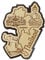 Printtoo Souvenir Wooden Thailand Map Gift Collectibles Engraved Fridge Magnet
