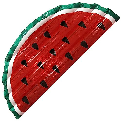 Jet Lag DI9005 Matelas bouée gonflable Pastèque Rouge et vert PVC H18 x 73 x 173 cm