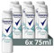 Rexona MotionSense Deo Spray Shower Fresh Compressed - Anti-Transpirant mit 48 Stunden Schutz gegen starkes Schwitzen und Körpergeruch - 75 ml (6er-Pack)