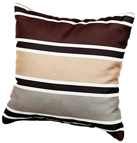 Gutekissen® Bankkissen, Sitzkissen, Gartenkissen, Steppkissen, Doppelkissen, Sitzmöbel, Gartenschaukel, Gartenmöbel L (Deko Kissen 40x40, Braun-Creme 3)