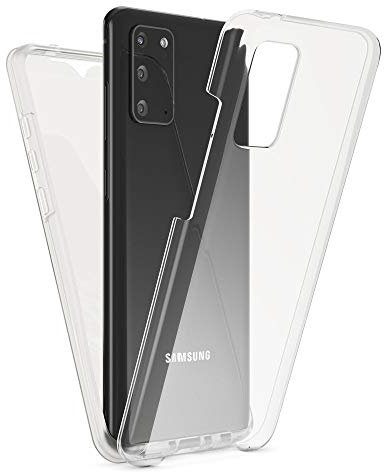 NALIA 360 Grad Handyhülle kompatibel mit Samsung Galaxy S20 Hülle, Full-Cover Silikon Bumper mit Displayschutz vorne Hardcase hinten, Komplettschutz Dünn Fullbody Case Handy-Tasche Skin - Transparent