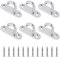 FANCYLEO EU 6 Pack Stainless Steel Ceiling Hooks, M5 Oval Open Hooks Pad Eye Plate Anchor Heavy Duty Screw for Hanging Lamp Plant Basket Ceiling Fan Tool Marine Deck Hardware