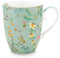 Pip Studio Jolie Flowers Blue Becher mit Henkel Gross 0,35 l