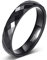 Zakk Ring Damen Herren Rosegold Schwarz Wolfram Schmal 4mm Breit Facetten Poliert Verlobungsringe Eheringe Partnerringe (Schwarz,62 (19.7))