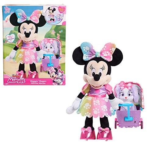 Disney Junior Minnie Mouse Waggin' Wagon luci e suoni caratteristica peluche, giocattoli per bambini dai 3 anni in su by Just Play