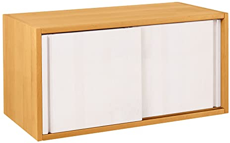 BioKinder 27652 Laura Regalwürfel mit Schiebetüren aus Massivholz 40 x 80 cm