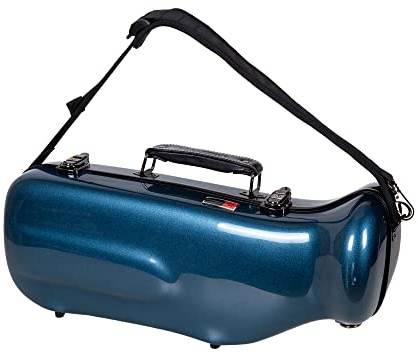 Crossrock Fiberglass Case fits for Trumpet with removable shoulder straps-Blue(CRF1020TRBL)