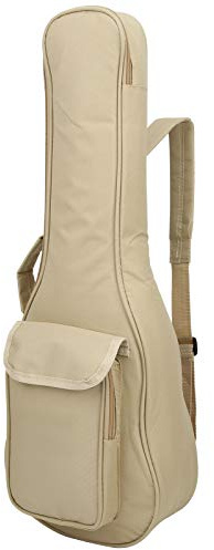Ukulelentasche 24in Ukulele Case Bag Verstellbare dicke Polsterung Ukulele Gig Bag Musikinstrumentenzubehör - Beige