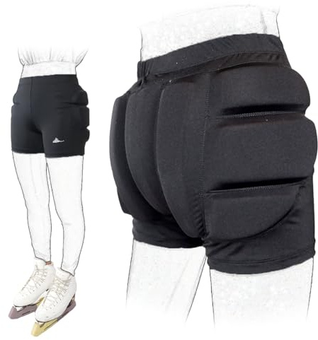 Skating Spirit Gepolsterte Shorts, schützende Crash-Hose, Steißbein, Hüftpolster, für Eisfiguren, Rollschuhlaufen, Skateboarden, Skifahren, Snowboarden