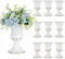Sziqiqi Vase Weiß Metal für Hochzeit: 23cm Hoch Kleine Urne Vasen für Tischdeko - Blumentopf Goldene Set of 10 - Vintage Blumenvase für Party Taufe Valentinstag