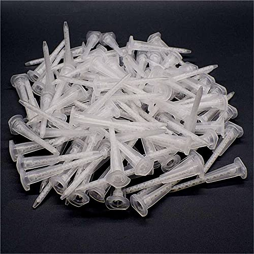 50pcs MA3.0-17S Tubi Epossidico Bianco Ugello Miscelatore Statico Punta di Miscelazione per 50ml 50ml AB Mixed Hot Glue Gun