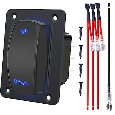 Interrupteur à Bascule Étanche ON/Off, MoreChioce 7 Broches 3 Positions Commutateur à Bascule DC 12V 20A DC 24V 10A Interrupteur à Bascule LED ON/Off pour Voiture Camion Moto Bateau