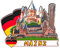 Mainz Germany Kühlschrankmagnet, 3D, klassische Holz-Kühlschrankmagnete, Wahrzeichen, handgefertigt, Handwerk, Reisen, Souvenir, Geschenk, Sammlung, Dekoration, 795
