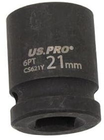 US PRO Tools 21mm Impact Socket 1/2 Drive 6 Point Single Hex 3822