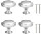 Yesmin 4 Piece Cabinet Door Knobs,Cupboard Drawer Door Knob for Kitchen Furniture Cabinet Knob with Screws-Silver(Large)