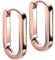 FILANGO 1 Paar Chirurgenstahl Creolen OVAL Ohrring Ohrclicker Ohr Schmuck Roségoldfarben 17 mm